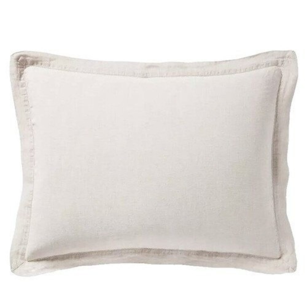 Tuft & Needle Linen Pillow Sham Set King Sand Neutral Modern Beige Bedroom Decor